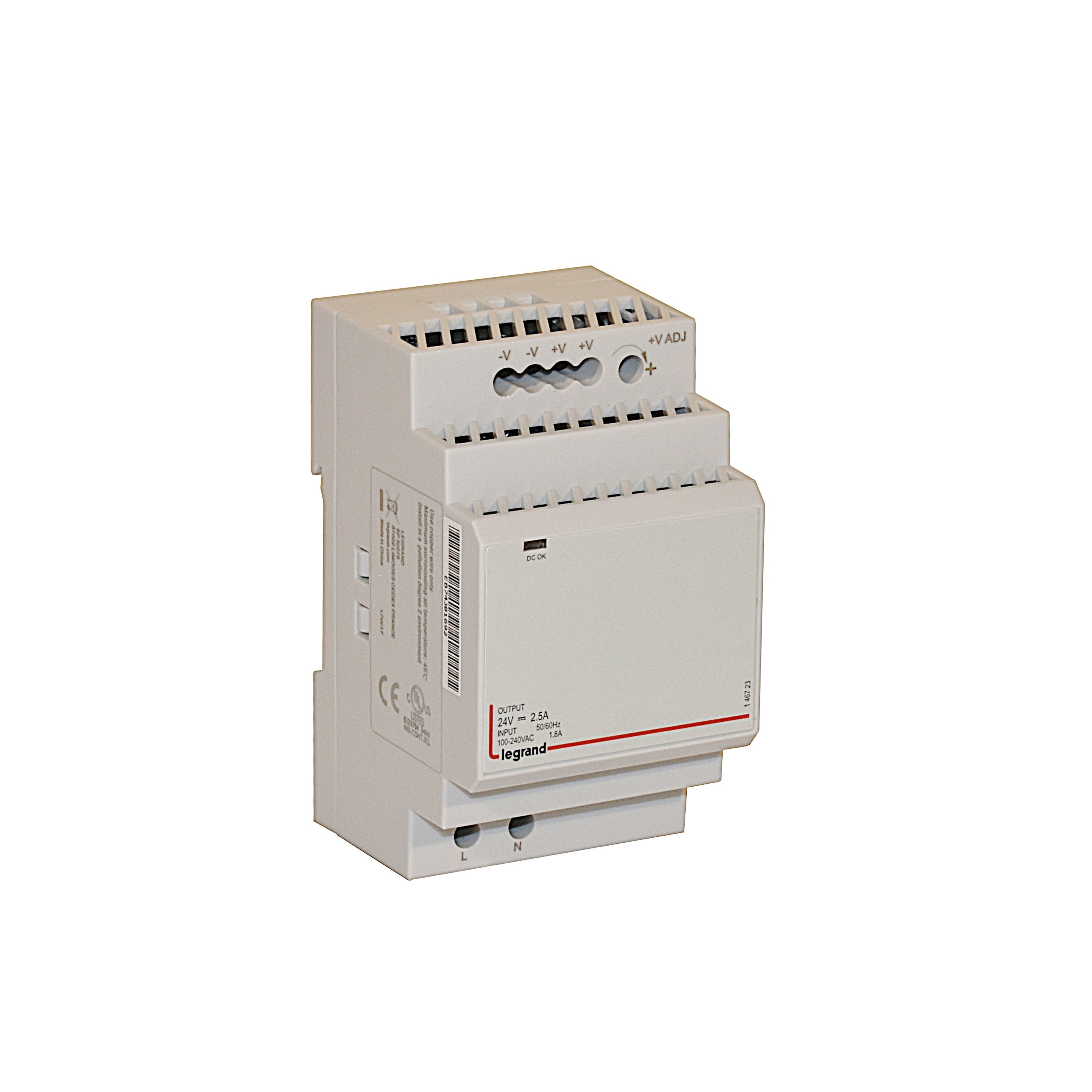 Legrand - Alimentation à découpage mono - alim 100-240 V~ - 24 V= / 60 W / 2,5 A