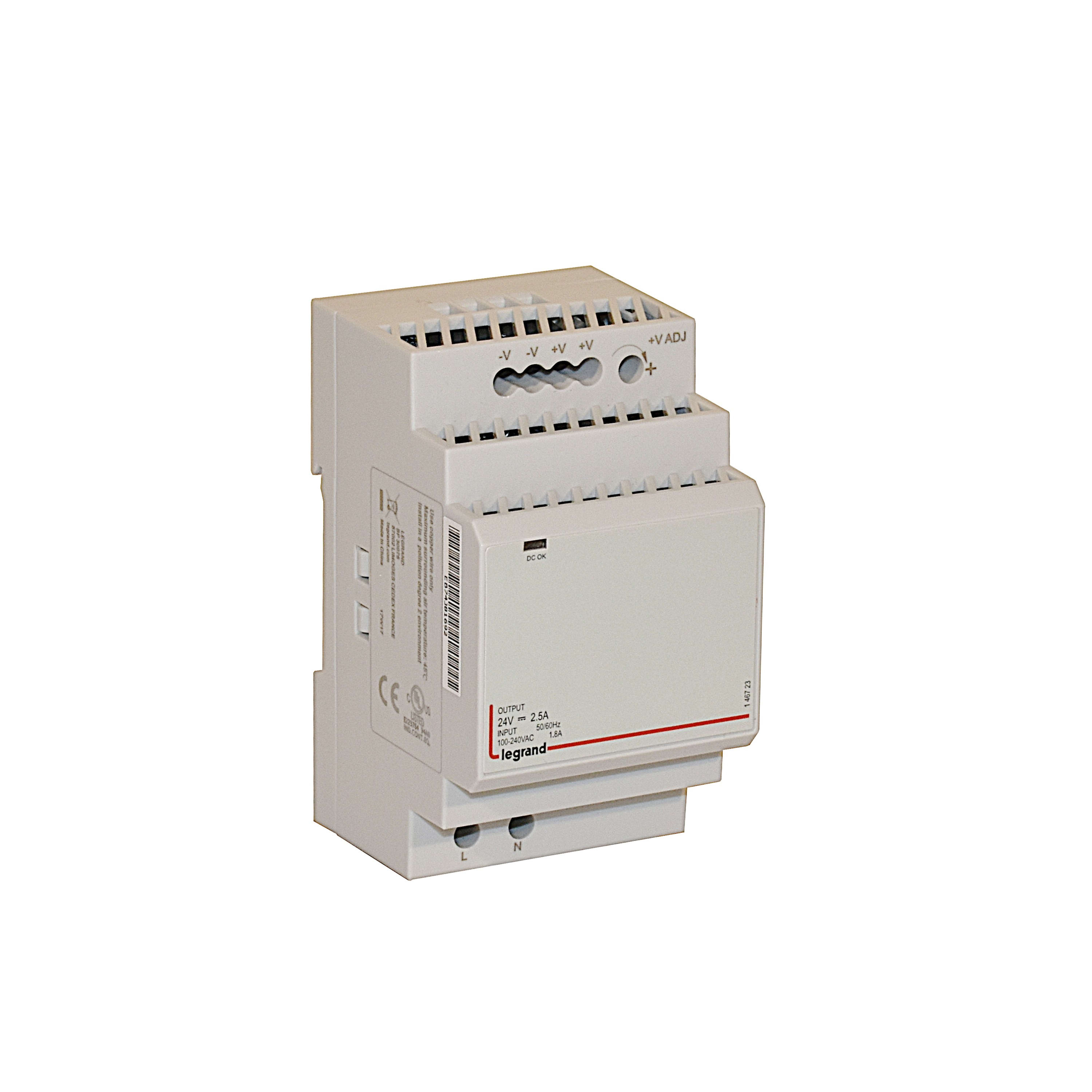 Legrand - Alimentation à découpage mono - alim 100-240 V~ - 24 V= / 60 W / 2,5 A