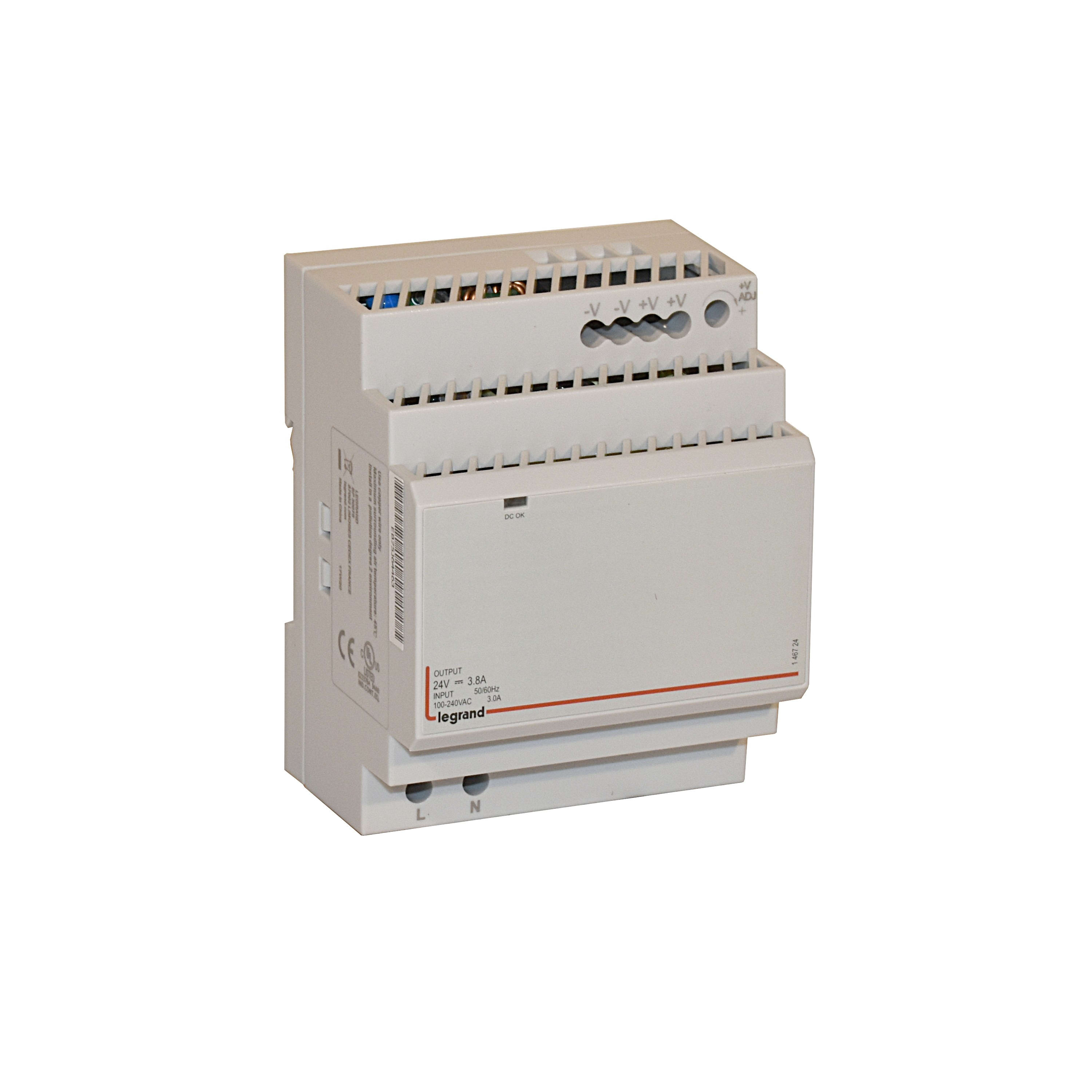 Legrand - Alimentation à découpage mono - alim 100-240 V~ - 24 V= / 92 W / 3,8 A