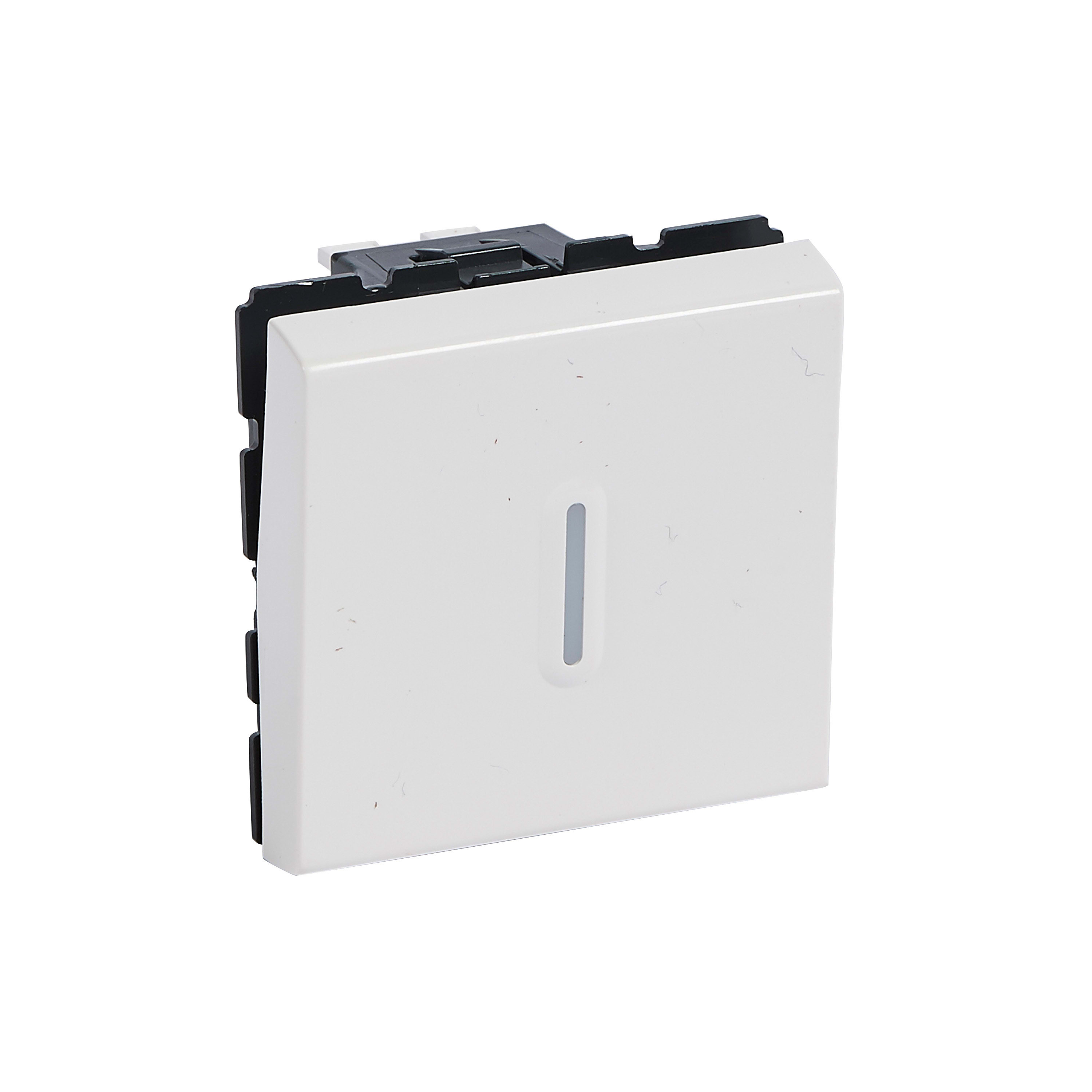 Legrand - Interrupteur ou va-et-vient a voyant 10AX 250V Mosaic 2 modules - blanc