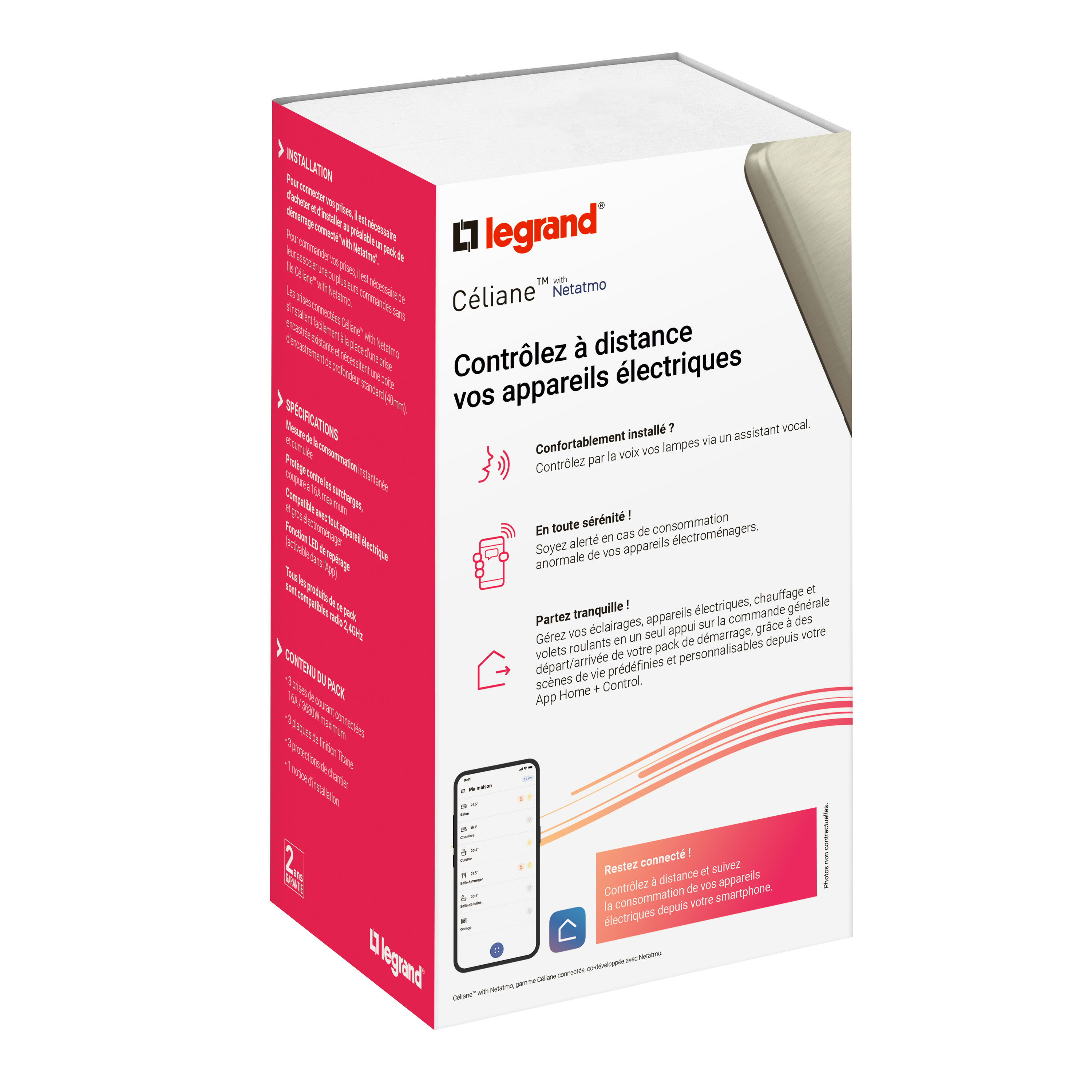 Set Of 3 Connected Sockets With Earth Socket – Céliane With - View #5