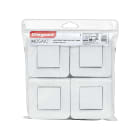 Legrand - Lot de 4 interrupteurs ou va-et-vient Mosaic 10A blanc complet avec plaque