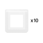 Legrand - Lot de 10 plaques Mosaic 2 modules - blanc