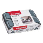 Legrand - Lot de 2 va-et-vient + 4 prises de courant Plexo complet saillie - gris
