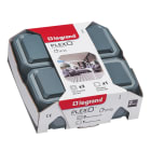 Legrand - Lot de 1 va-et-vient + 3 prises de courant Plexo complet saillie - gris