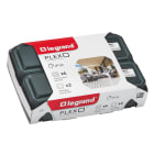 Legrand - Lot de 2 va et vient + 4 prises de courant Plexo saillie - anthracite