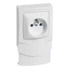Legrand - Cadre saillie 1 poste avec prise de courant pour moulure 12,5mm