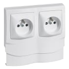Legrand - Cadre saillie 2 postes avec 2 prises de courant pour moulure 12,5mm