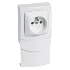 Legrand - Cadre saillie 1 poste avec prise de courant pour moulure 16mm