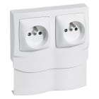 Legrand - Cadre saillie 2 postes avec 2 prises de courant pour moulure 16mm
