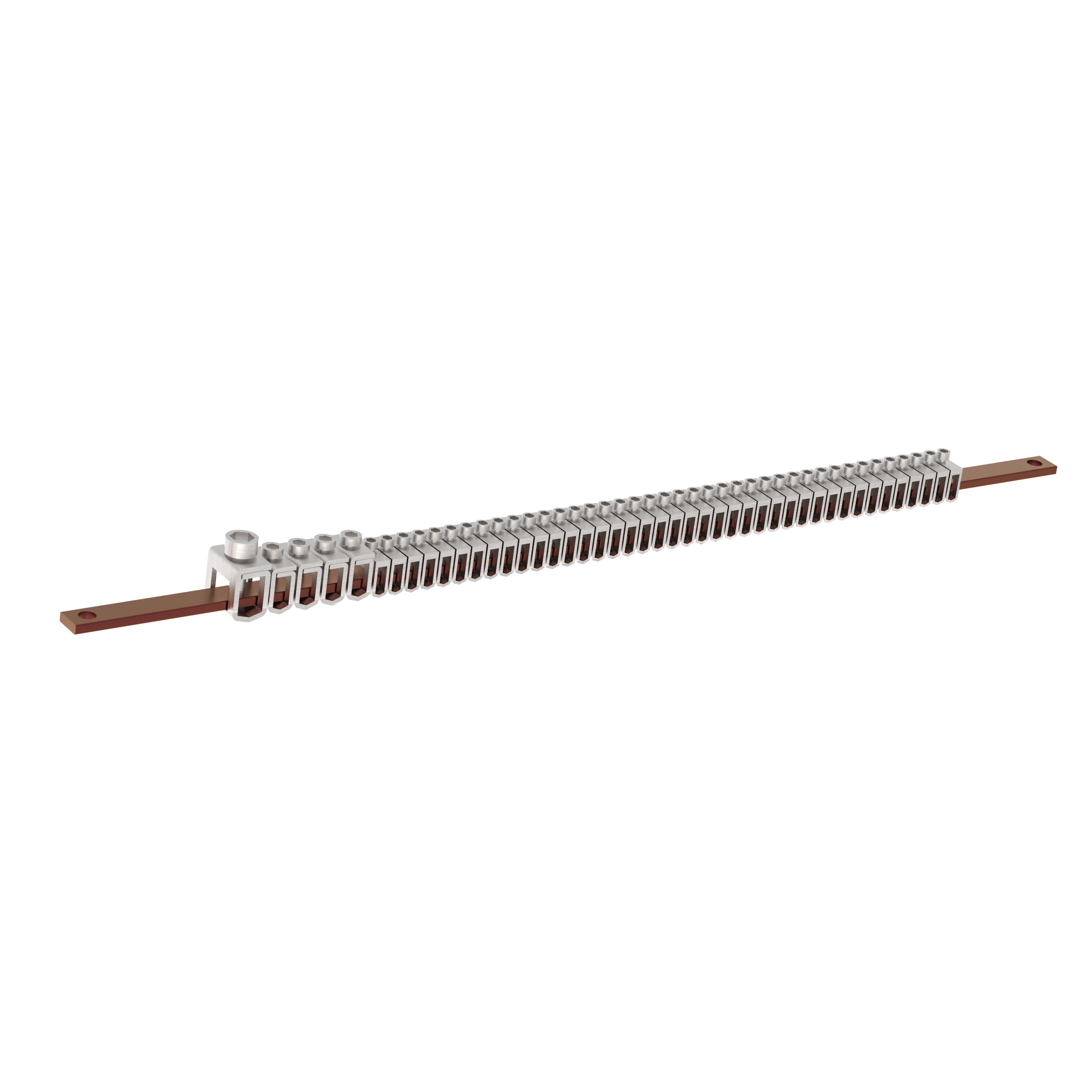 Legrand - Barre cuivre plate XL3HP 630 - 12x4mm avec étriers 24 modules