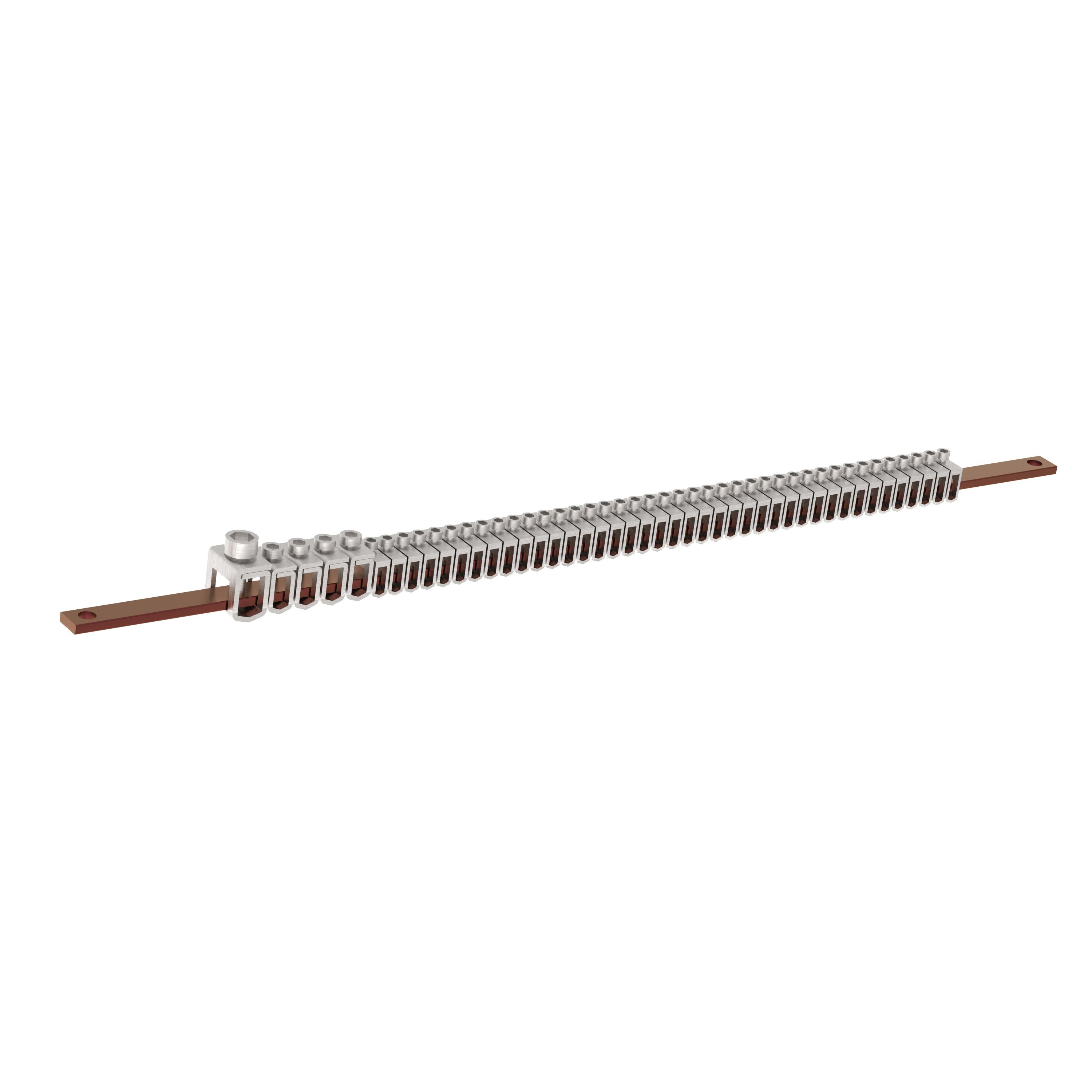 Legrand - Barre cuivre plate XL3HP 630 - 12x4mm avec étriers 24 modules