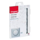 Legrand - Lot de 6 interrupteurs ou va-et-vient dooxie complet - aluminium
