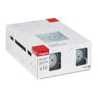 Legrand - Lot de 10 prises de courant 2P+T Surface dooxie complet - aluminium