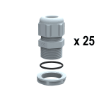 Legrand - Presse-étoupes plastique IP68 ISO20 RAL7001 - unité par quantité 25