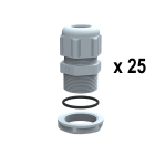 Legrand - Presse-étoupes plastique IP68 PG7 RAL7001 - unité par quantité 25