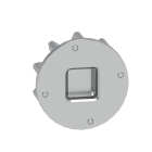 Legrand - Empreinte métal - Femelle carrée 6mm - XL3HP 6300