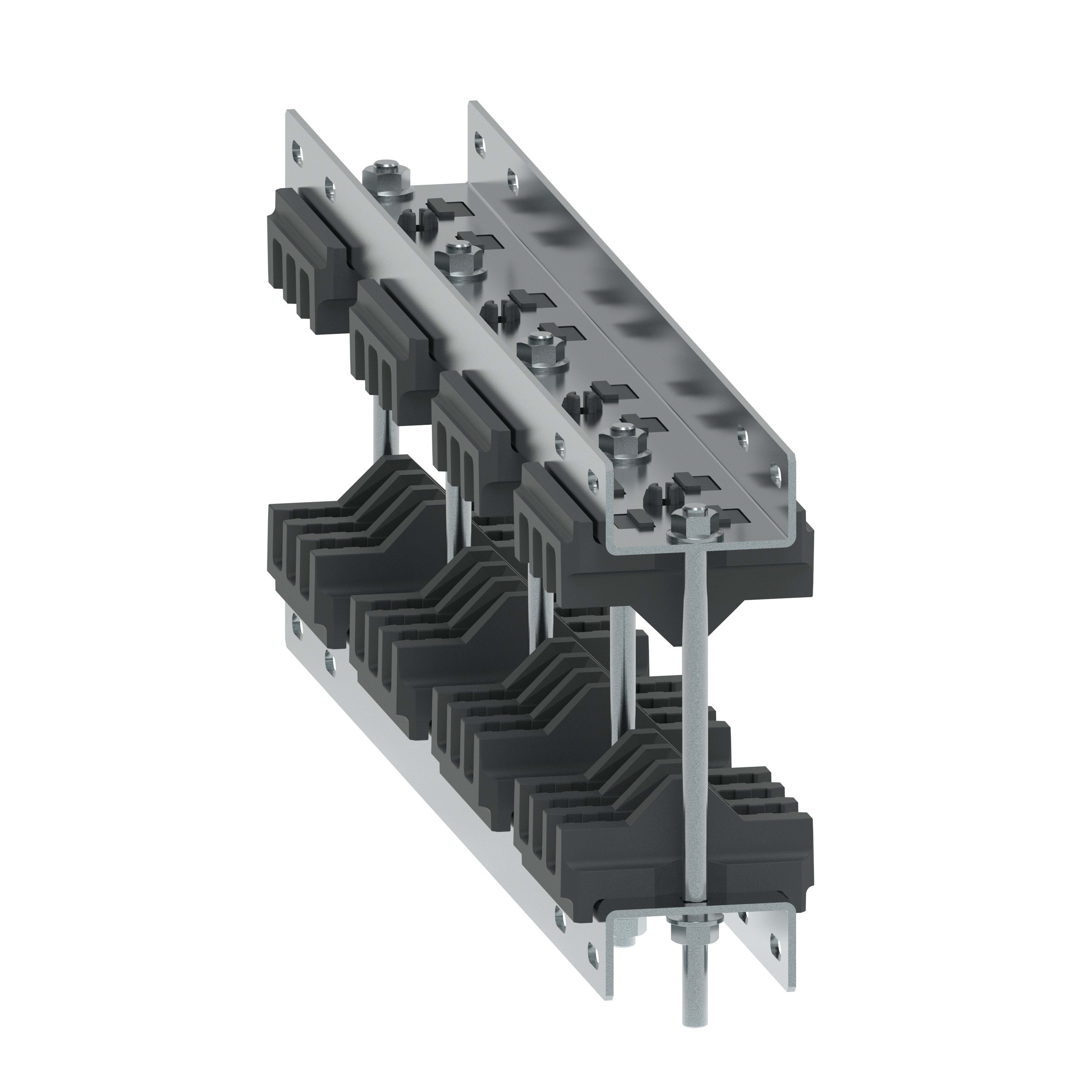 Legrand - Support volant JDB entraxe 125mm barres Cuivre ép 10mm alignées XL3HP 6300