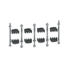 Legrand - Kit visserie barres Cu ép. 5mm H63mm XL3HP 6300