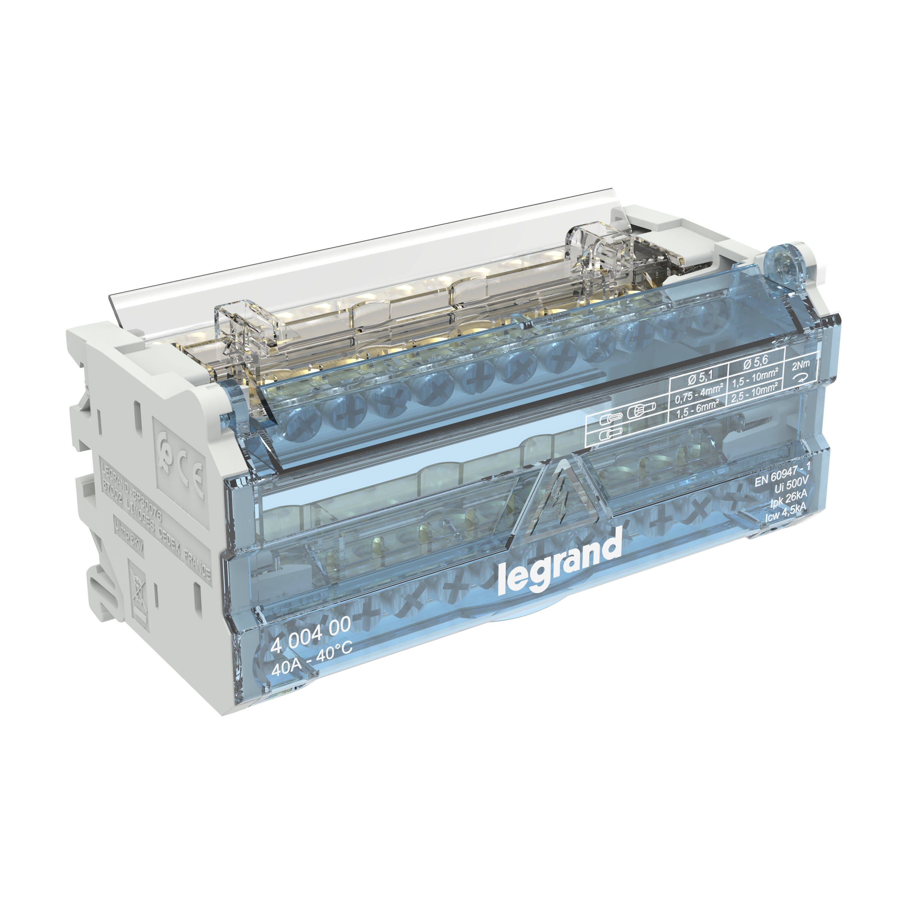 Legrand - Repartiteur modulaire 2P - 40A - 6 modules