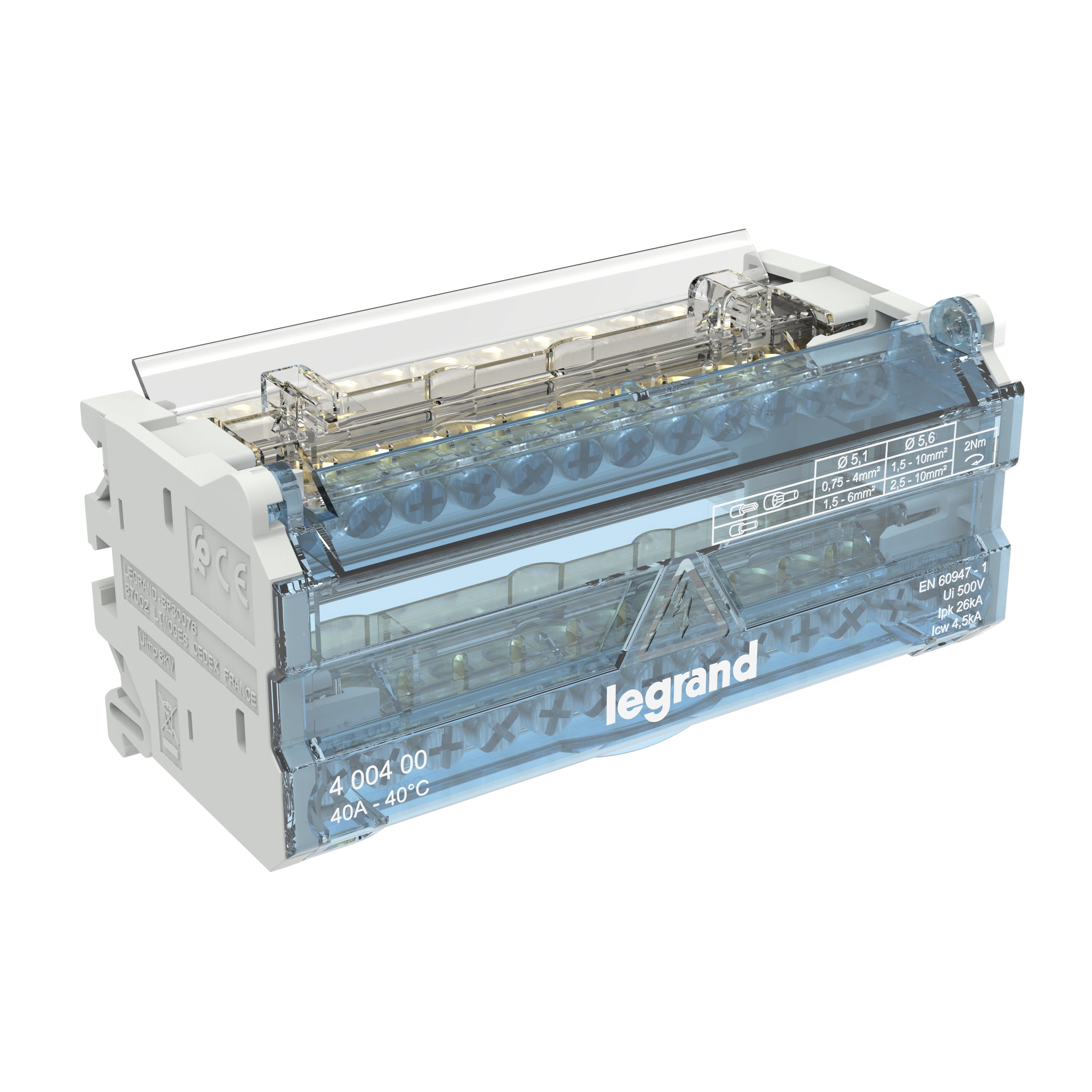 Legrand - Répartiteur modulaire 2P - 40A - 6 modules