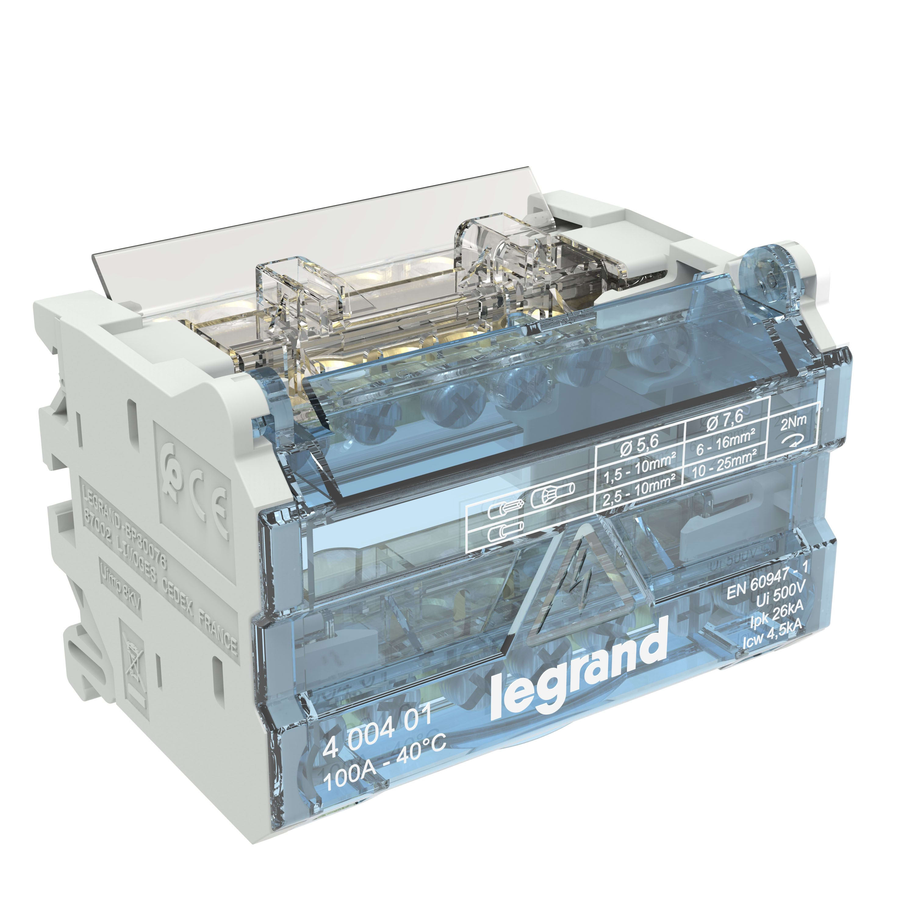 Legrand - Répartiteur modulaire 2P 100A - 4 modules