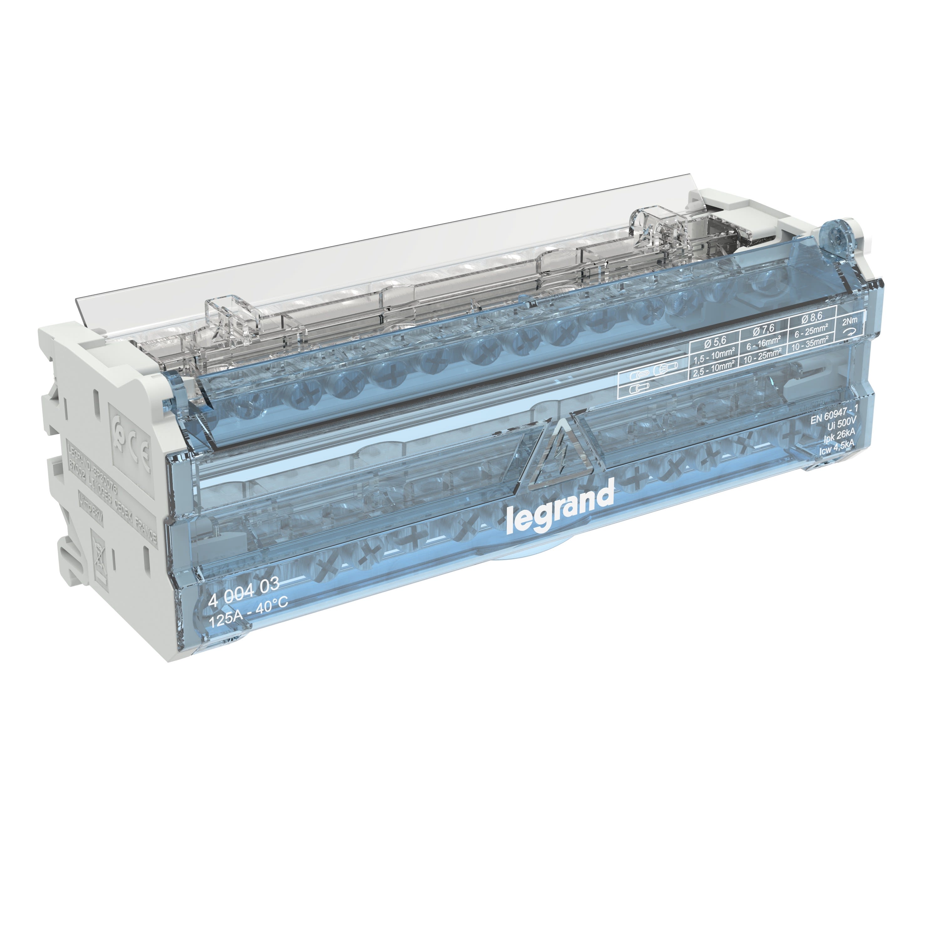 Legrand - Répartiteur modulaire 2P 125A - 8 modules