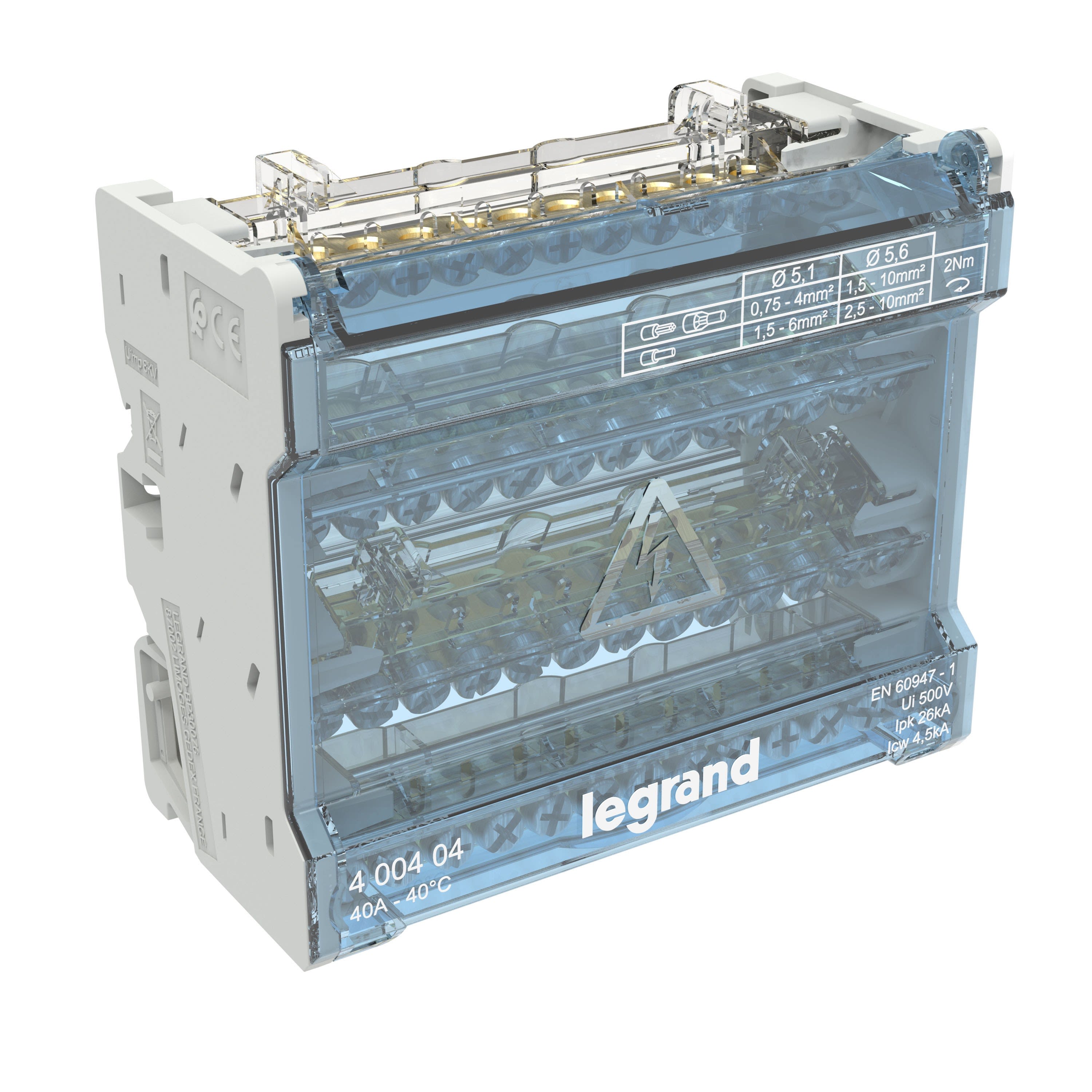 Legrand - Répartiteur modulaire 4P - 40A - 6 modules
