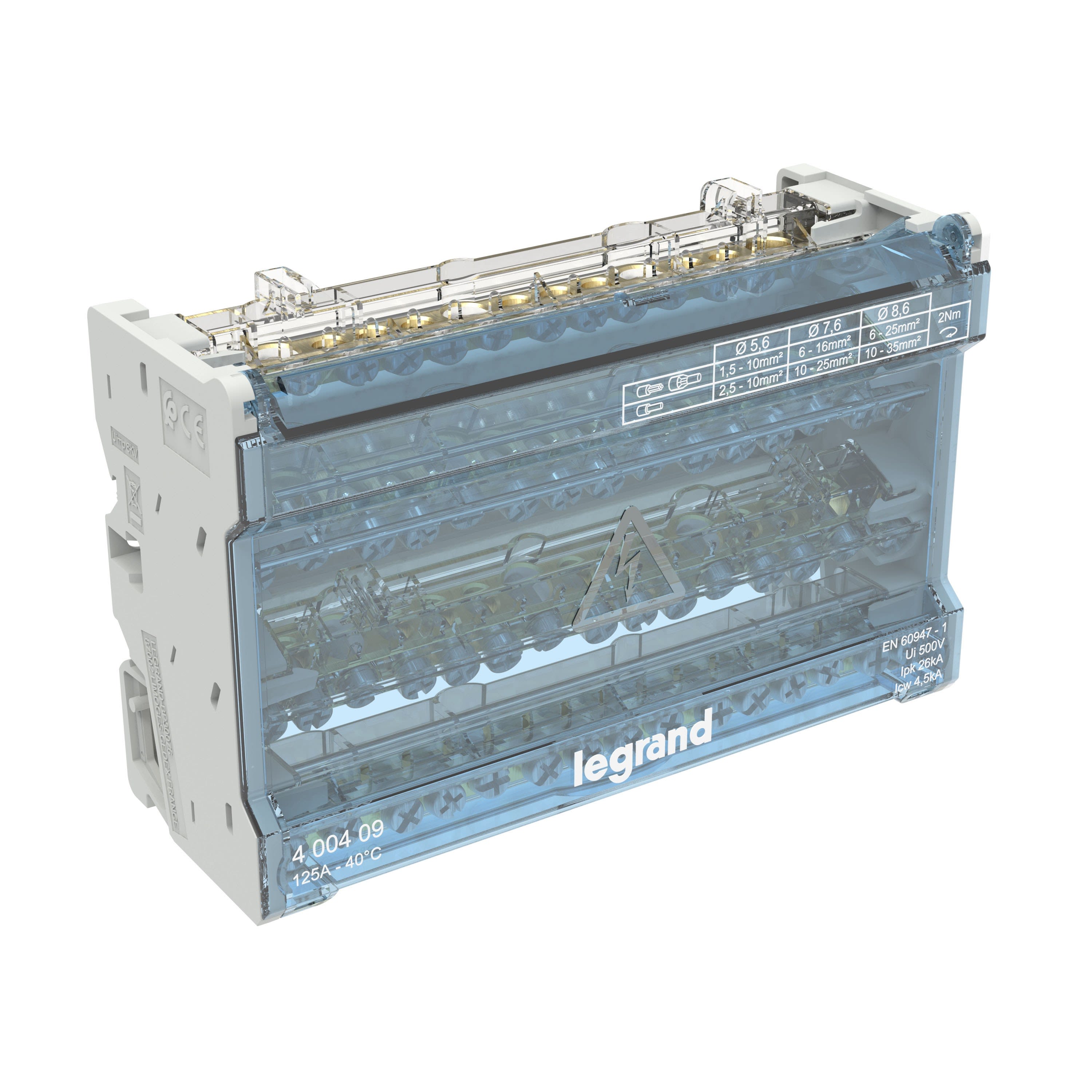 Legrand - Répartiteur modulaire 4P 125A - 8 modules