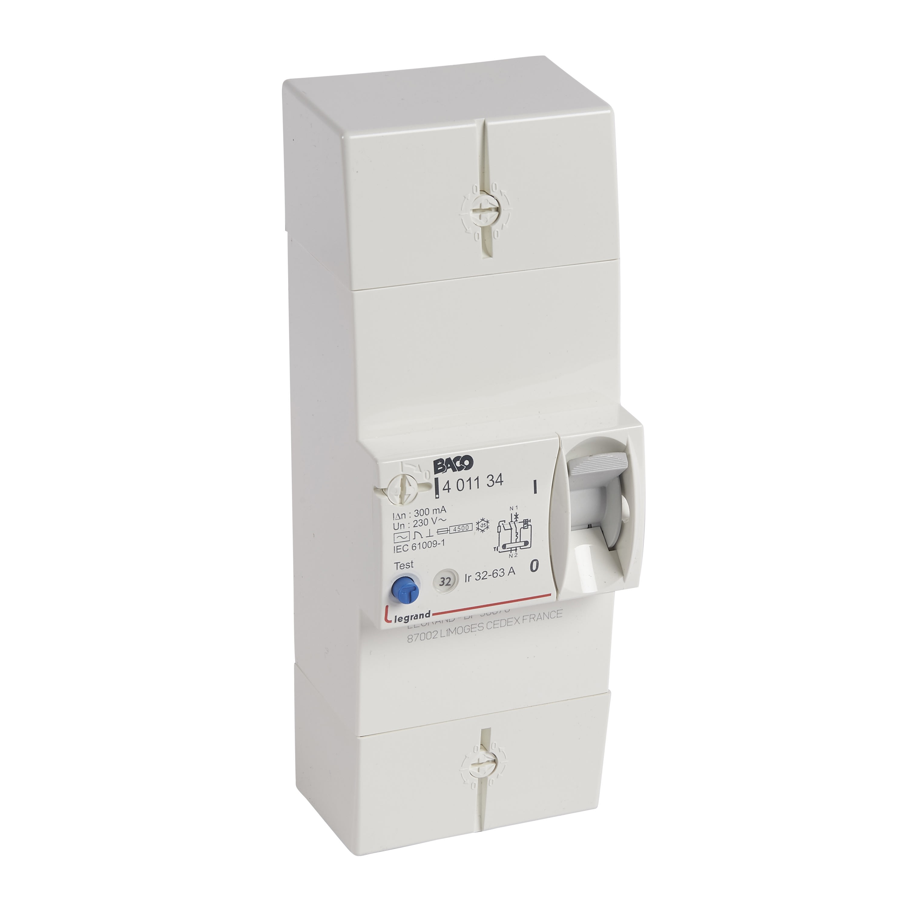 Legrand - Disjoncteur bipolaire differentiel de protection 300mA - 63A