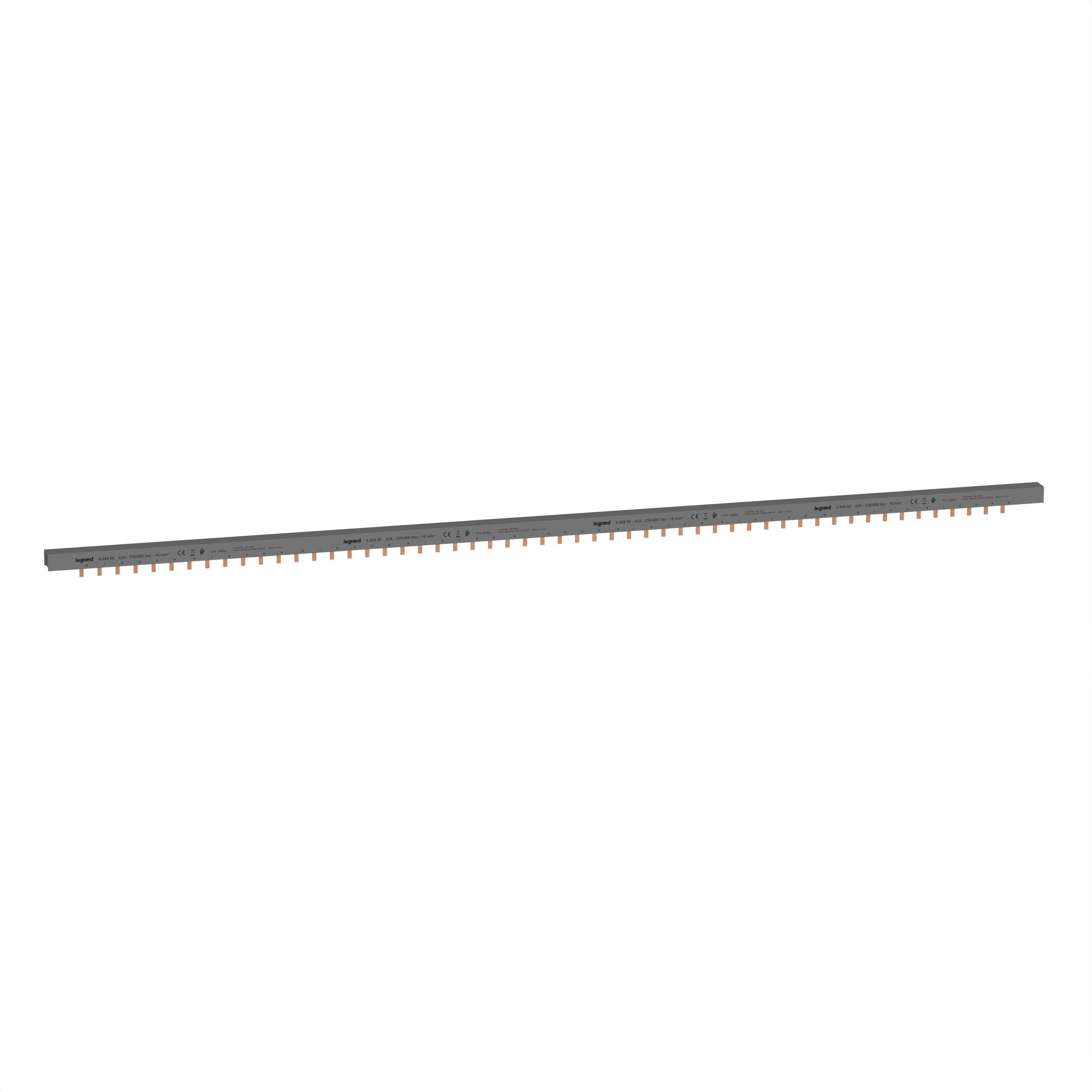 Legrand - Peigne d'alimentation 2P HX3 équilibré sur 3 phases longueur 56 modules - 1m