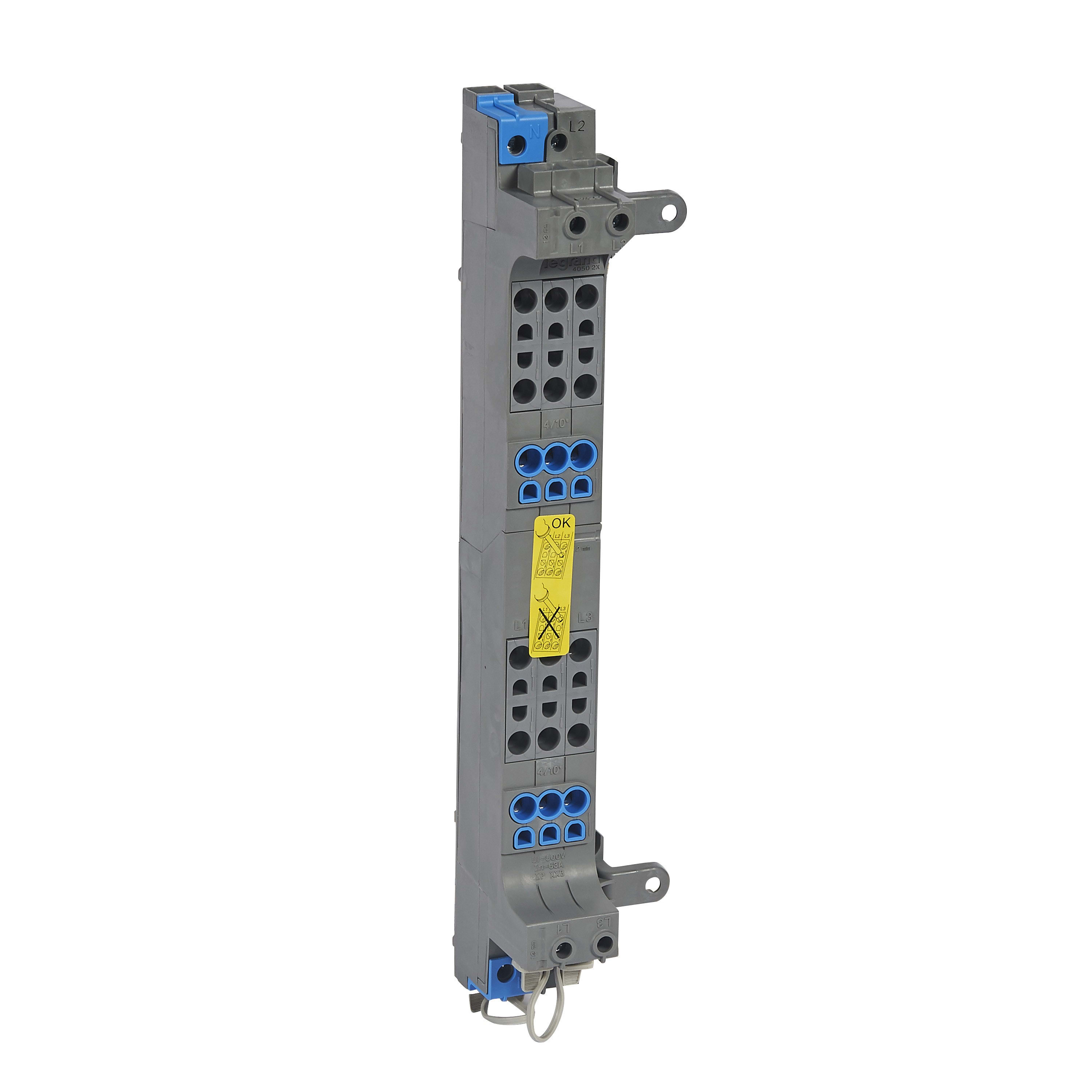 Legrand - Peigne d'alimentation 4P vertical 63A VX3 bornes automatiques coffrets 3 rangées