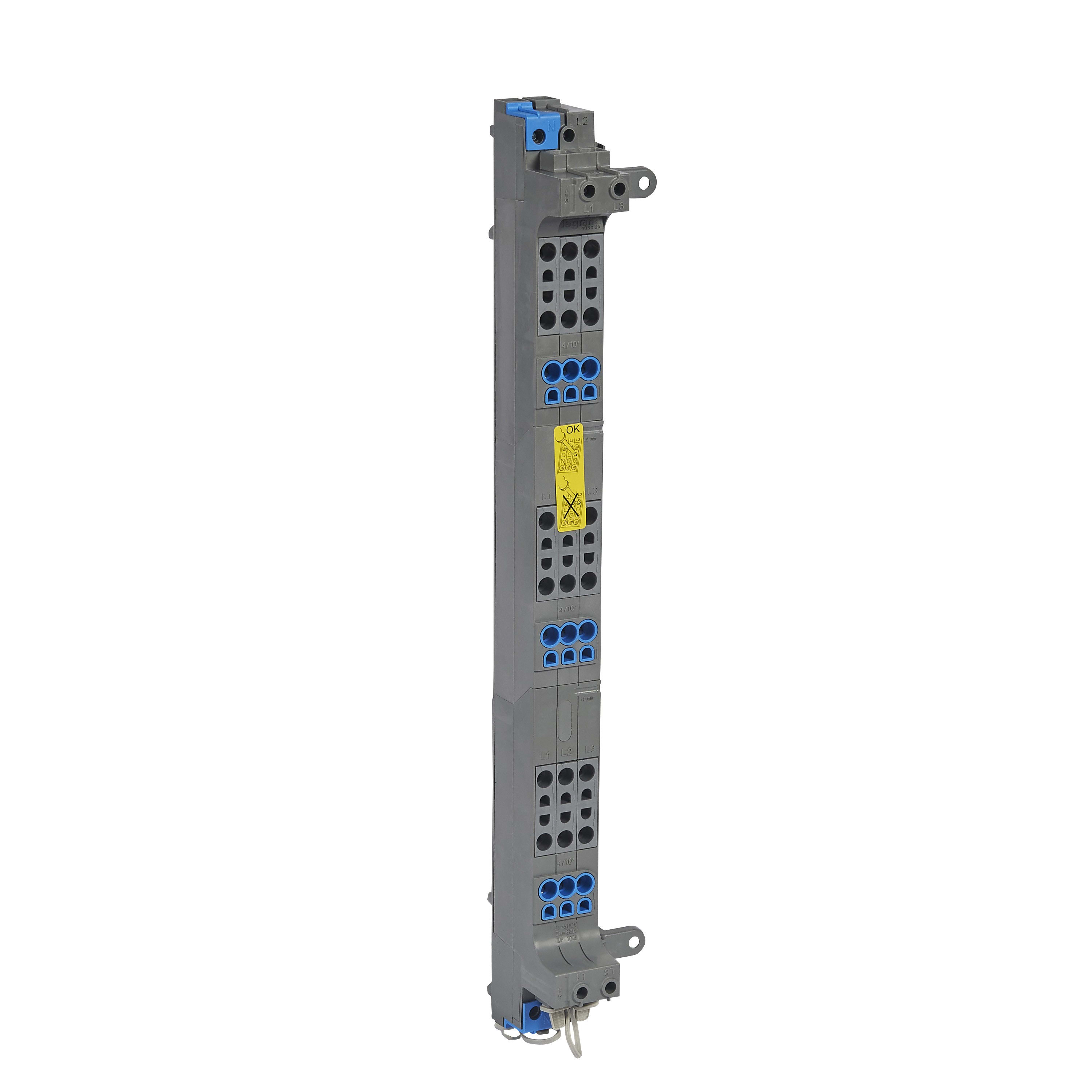 Legrand - Peigne d'alimentation vertical 63A VX3 bornes auto pour coffrets 4 rangées