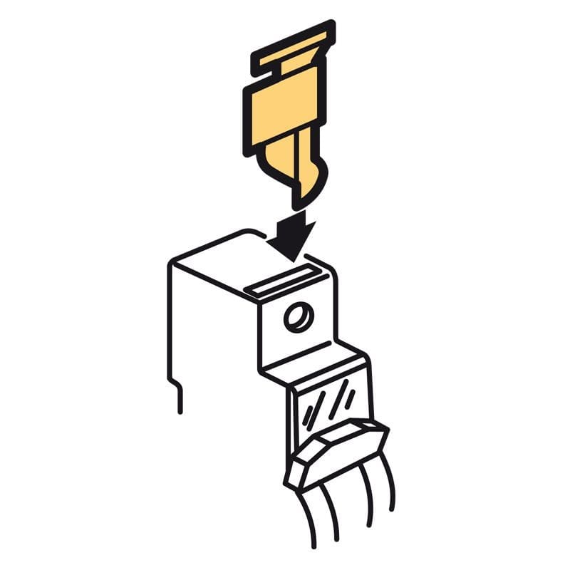 Legrand - Cache vis plombable - 1 module/pôle - 4 pôles sécables - pour disjoncteur DX3