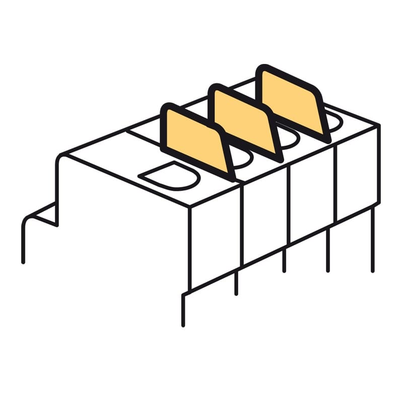 Legrand - Jeu 6 cloisons de séparation des pôles, d'isolement pour disj. DX3 1 mod/pôle