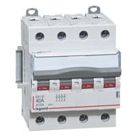 Legrand - Interrupteur-sectionneur DX3-IS 4P 400V~ - 40A - 4 modules