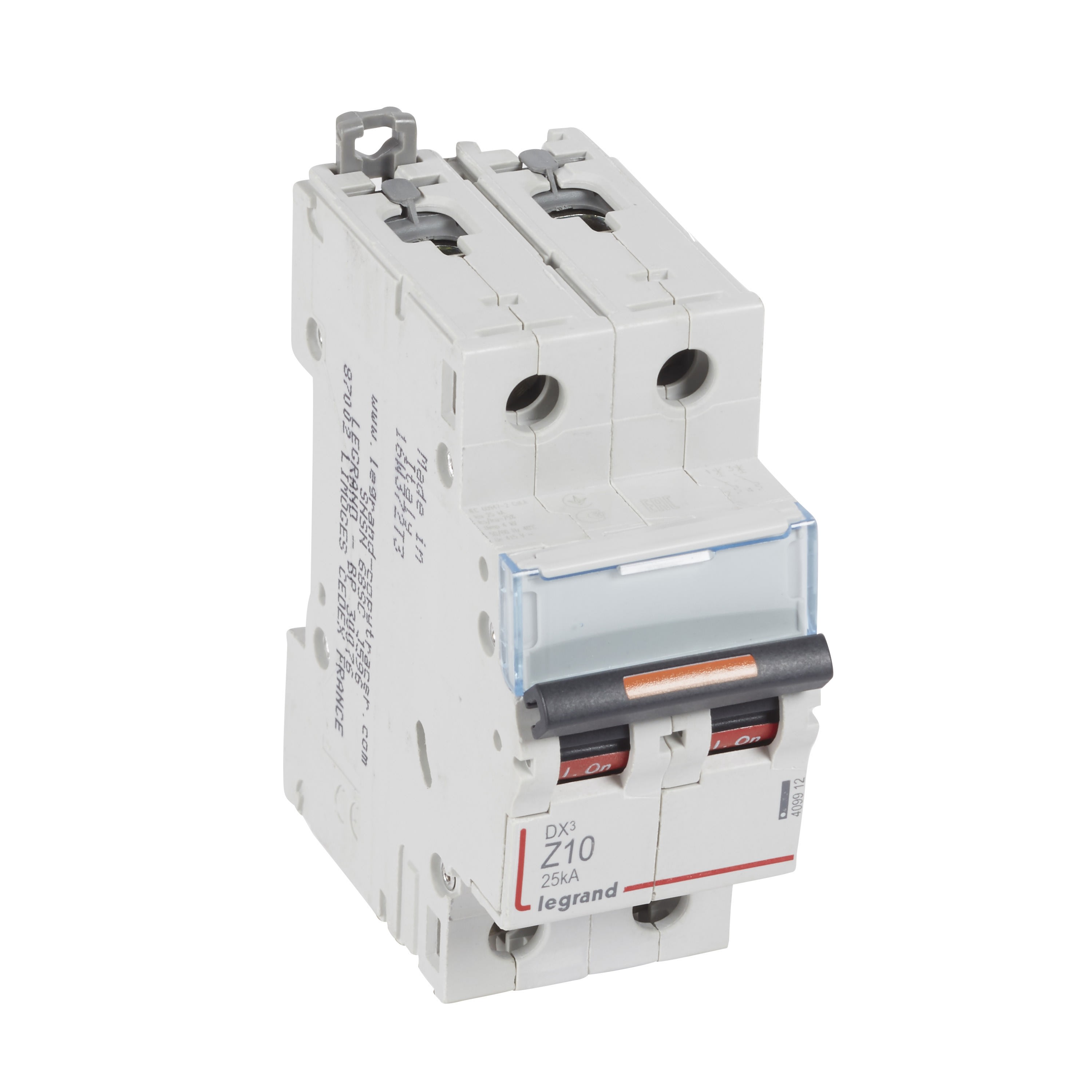 Legrand - Disjoncteur DX3 25kA arrivée haute/départ bas vis 2P 10A - courbe Z - 2 mod