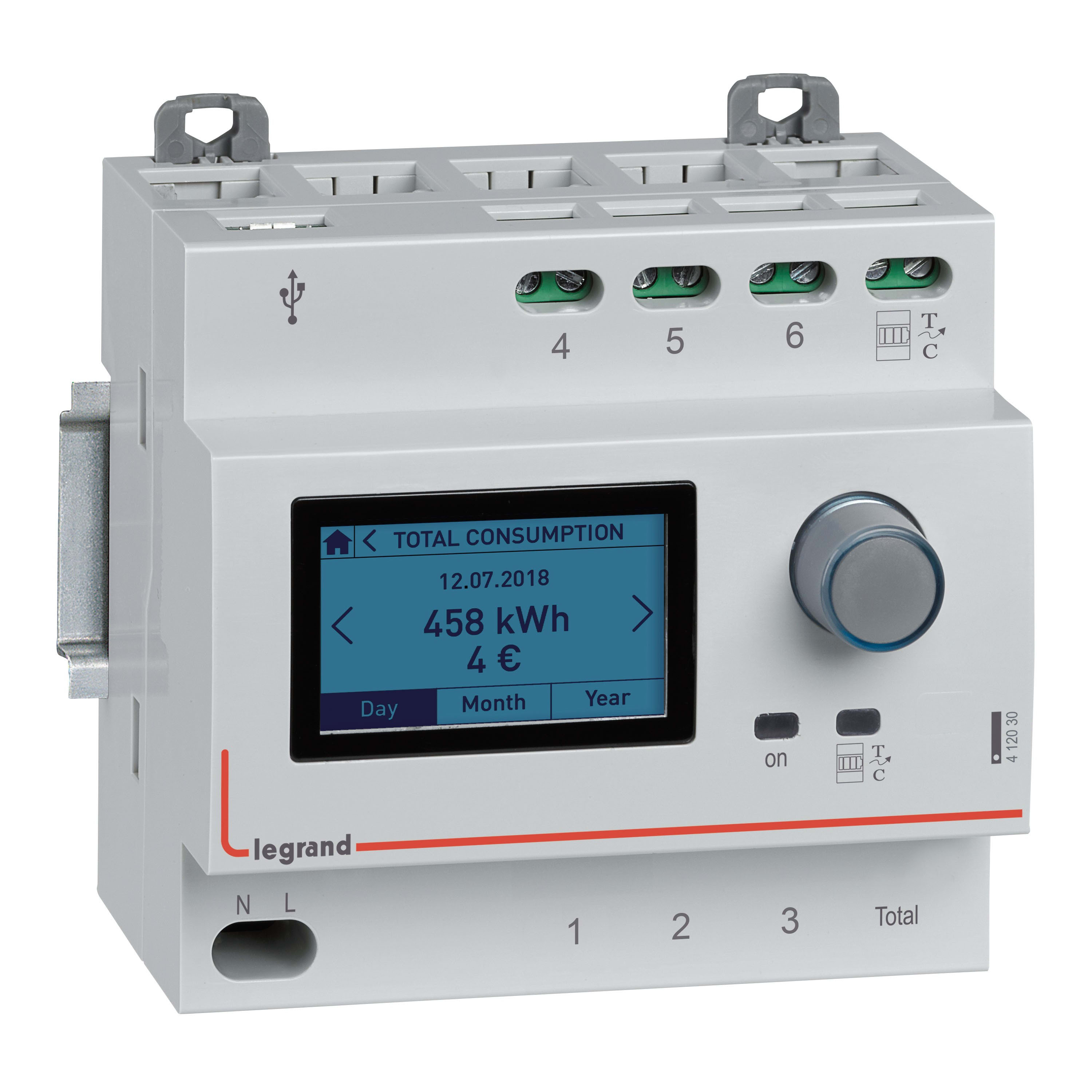 Legrand - Ecocompteur module pour mesure consommation sur 5 postes 230V~ - 5 modules