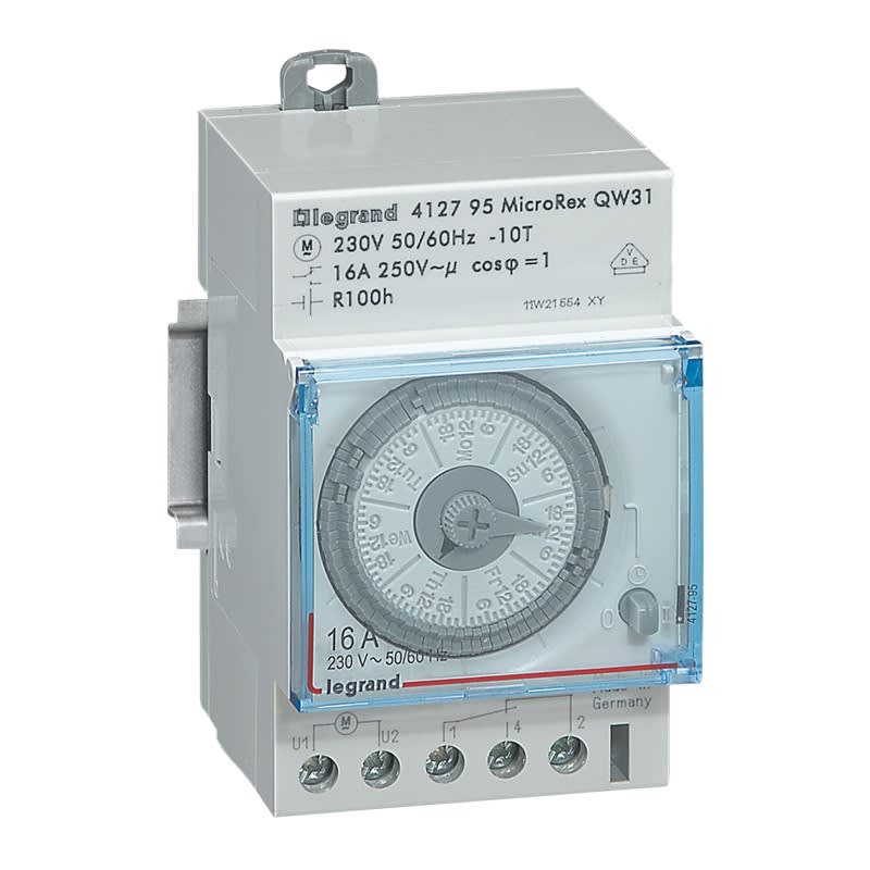Legrand - Inter horaire analogique programmable manuel hebdo -vertical avec réserve marche