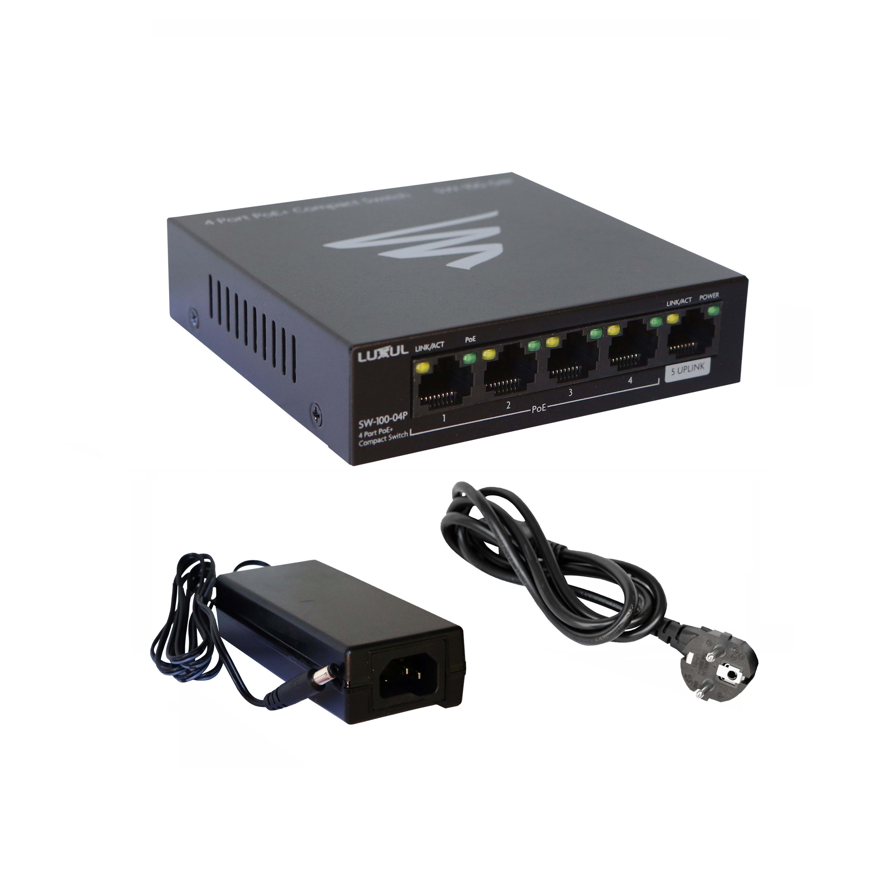Legrand - Switch Gigabit PoE 5 ports avec cordon alimentation