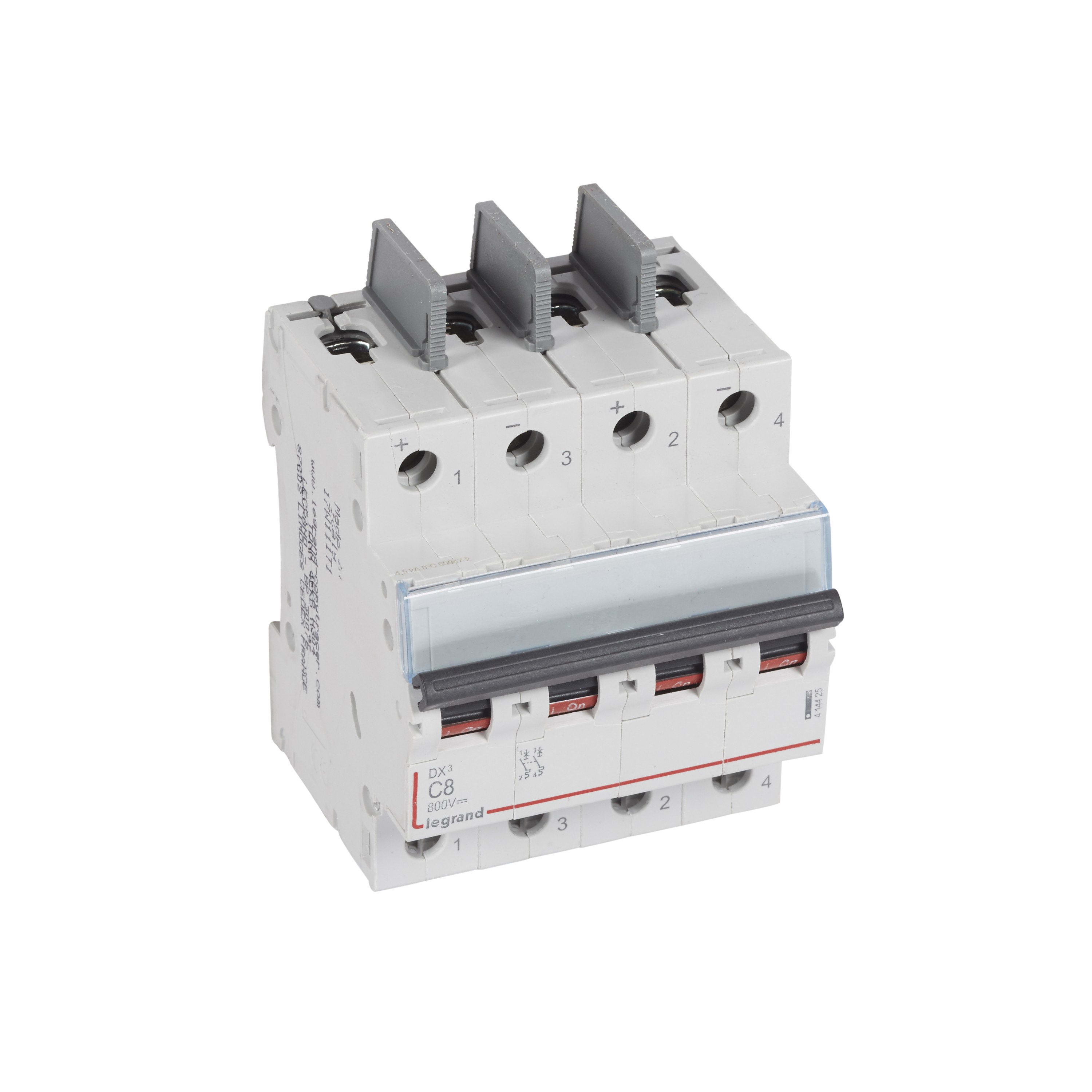 Legrand - Disjoncteur modulaire courant continu DX3 800V= 8A - 4 modules