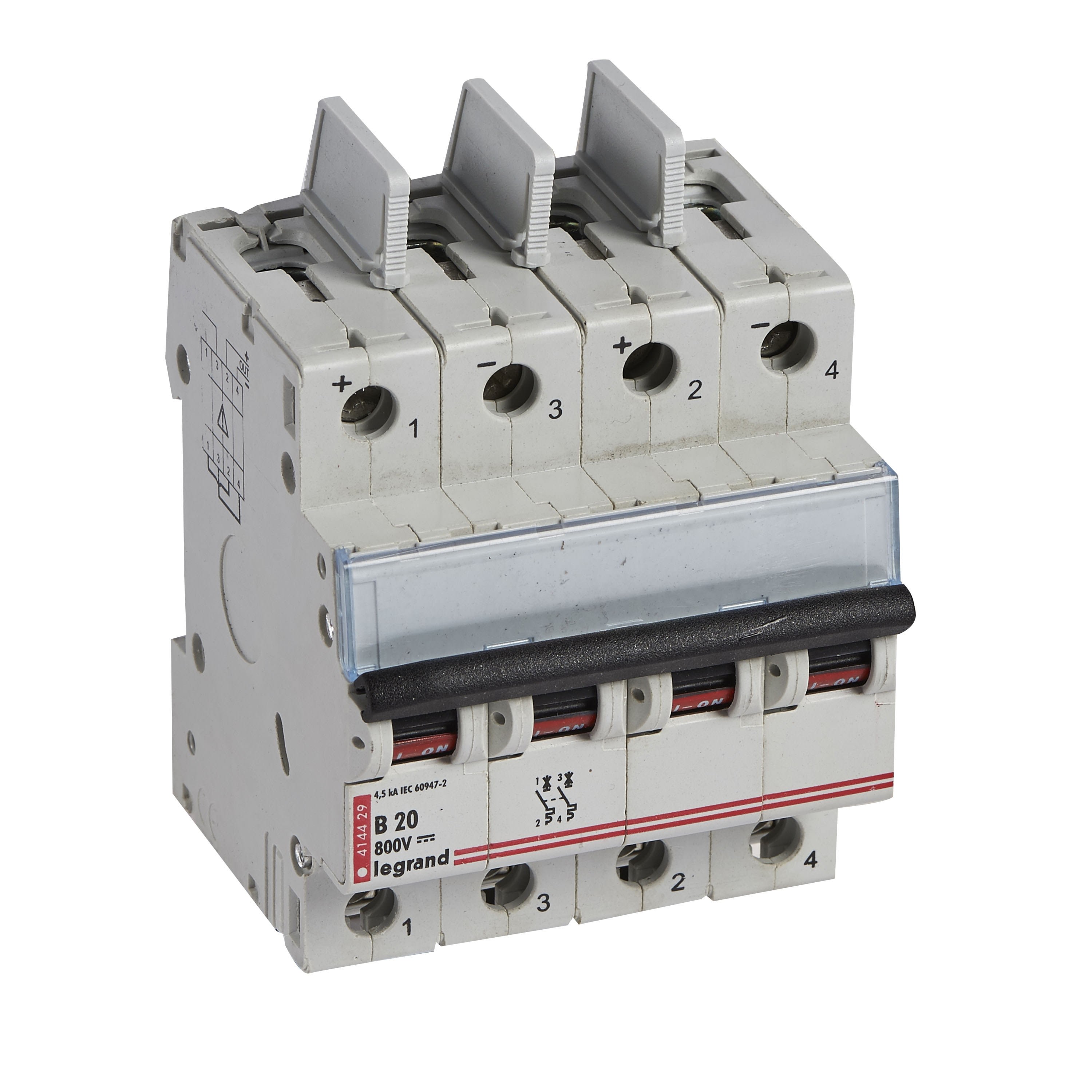 Legrand - Disjoncteur modulaire courant continu DX3 800V= 20A - 4 modules