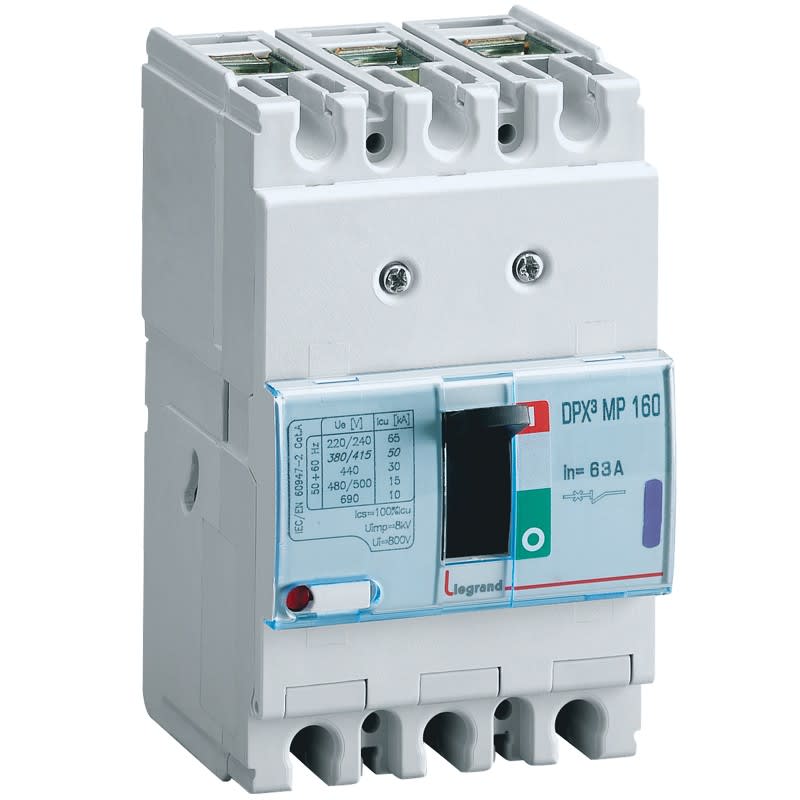 Legrand - Disjoncteur magnétique fixe seul DPX3160 pouvoir de coupure 16kA 400V~ - 3P 63A