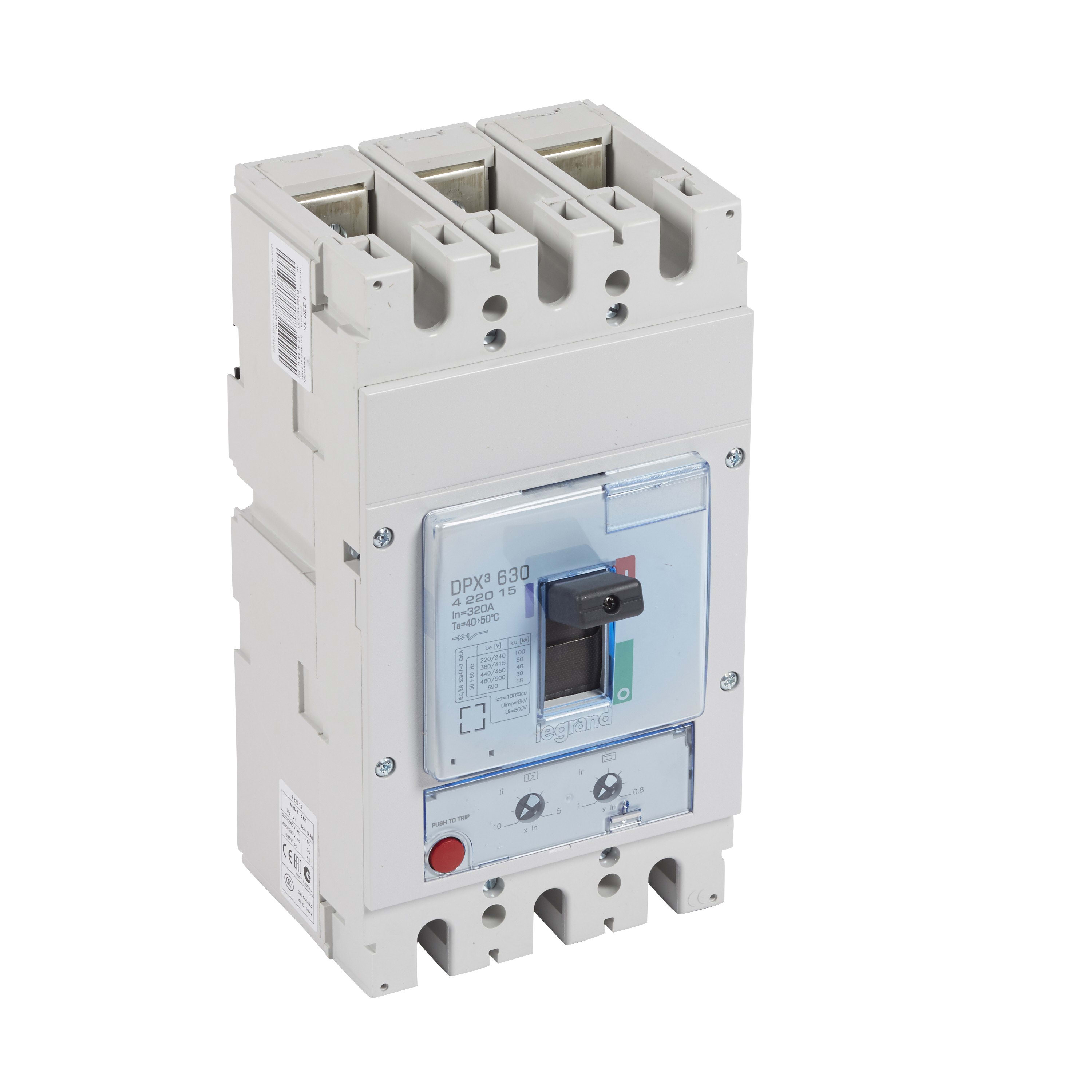Legrand - Disjoncteur magnétothermique DPX3630 pouvoir de coupure 50kA 400V~ - 3P - 320A