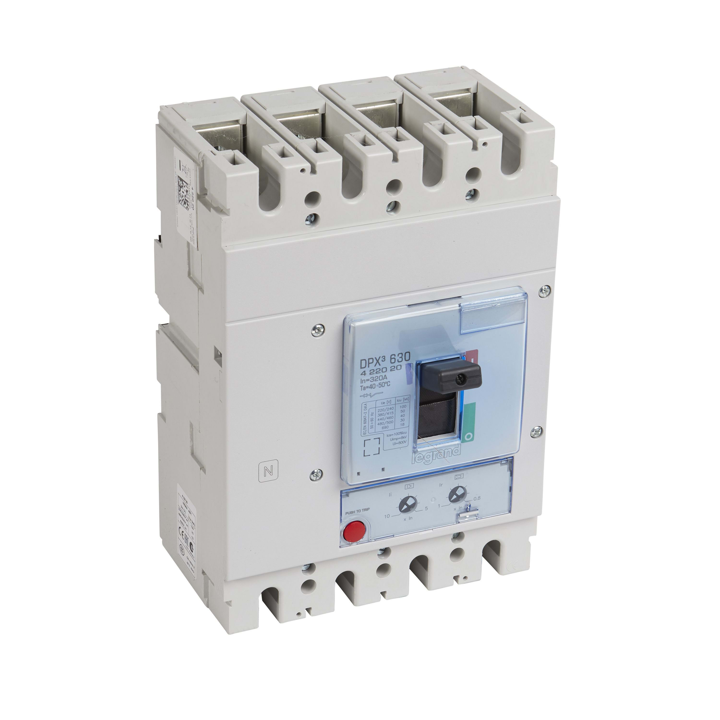 Legrand - Disjoncteur magnétothermique DPX3630 pouvoir de coupure 50kA 400V~ - 4P - 320A
