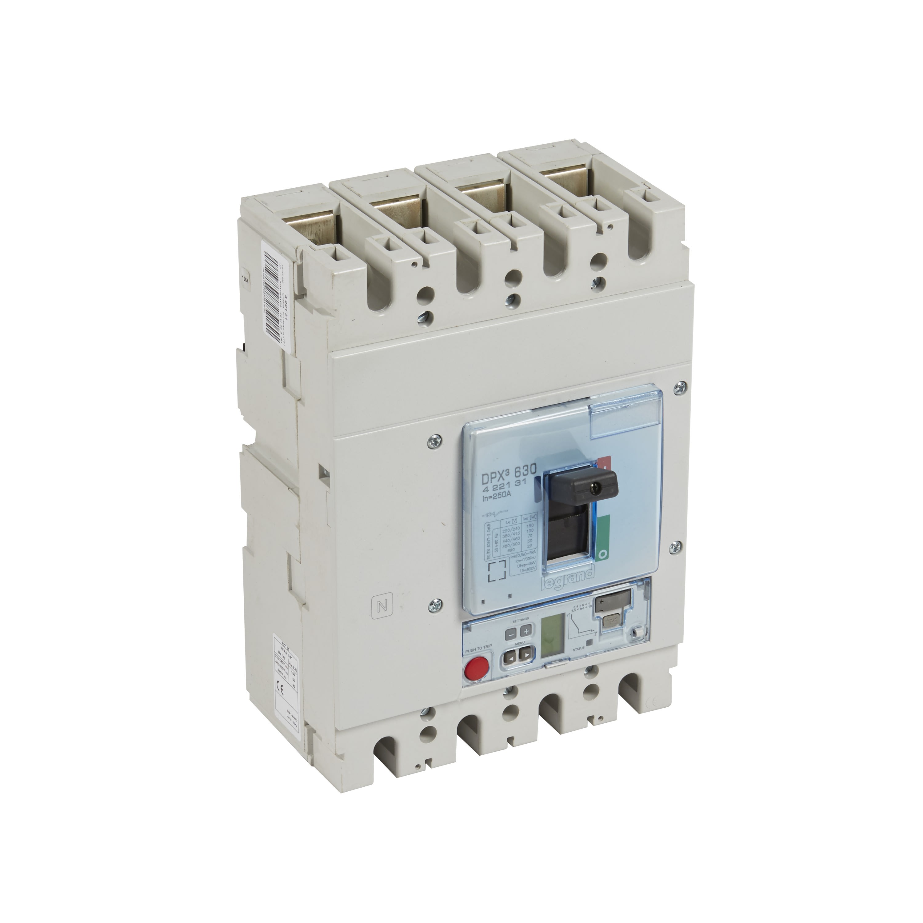 Legrand - Disjoncteur électronique S2 - unité de mesure DPX3630 Icu 100kA 400V~ - 4P 250A