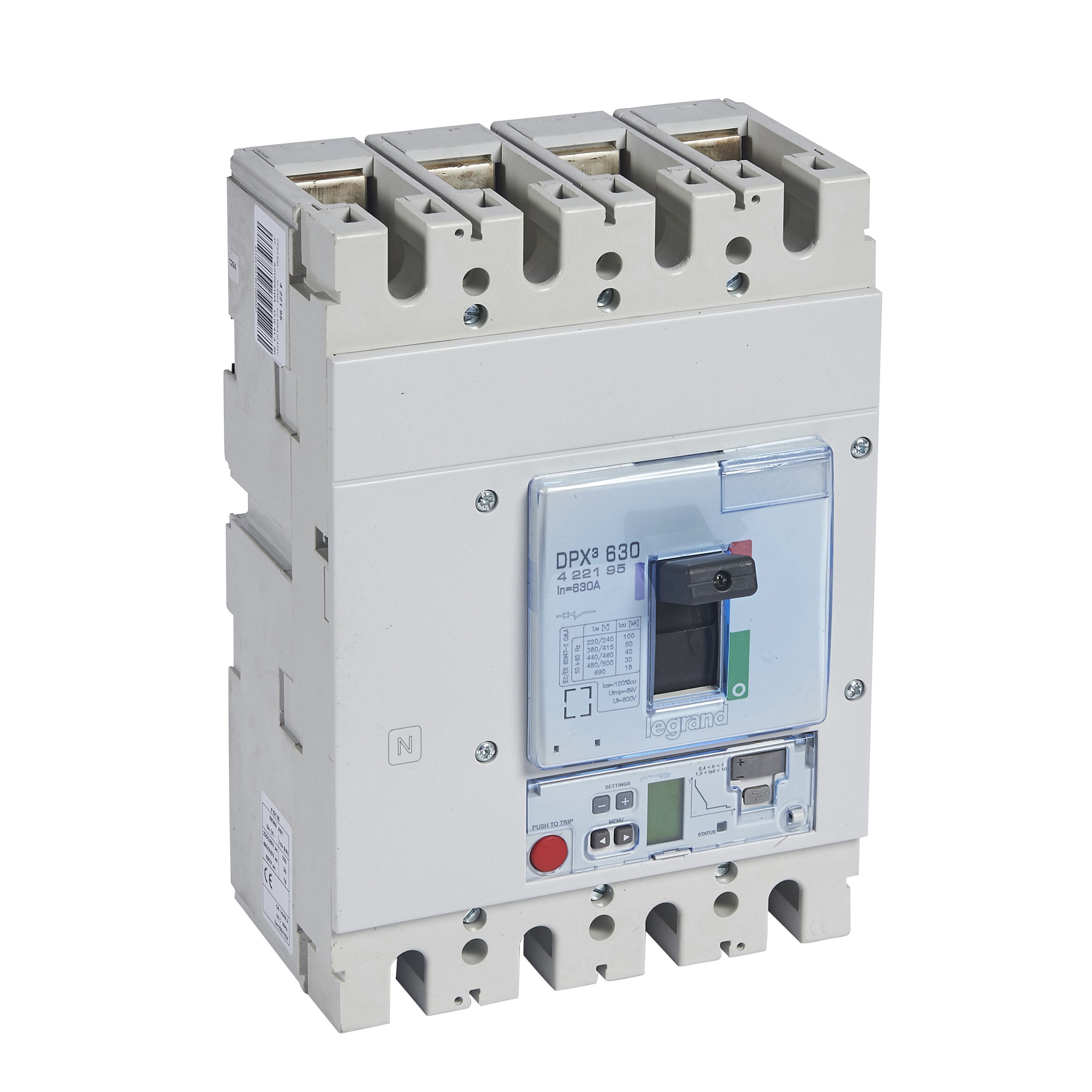Legrand - Disjoncteur électronique Sg - unité de mesure DPX3630 Icu 50kA 400V~ - 4P 630A