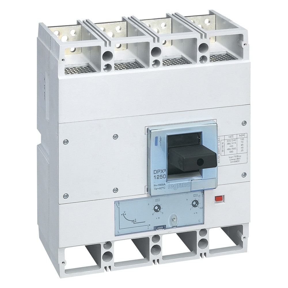 Legrand - Disjoncteur magnétothermique DPX31600 pouvoir de coupure 36kA 400V~ - 4P - 1000A