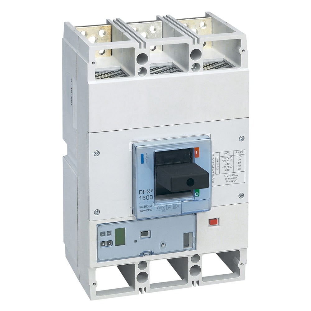 Legrand - Disjoncteur électronique Sg - unité de mesure DPX31600 Icu 50kA 400V~ - 3P 1250A