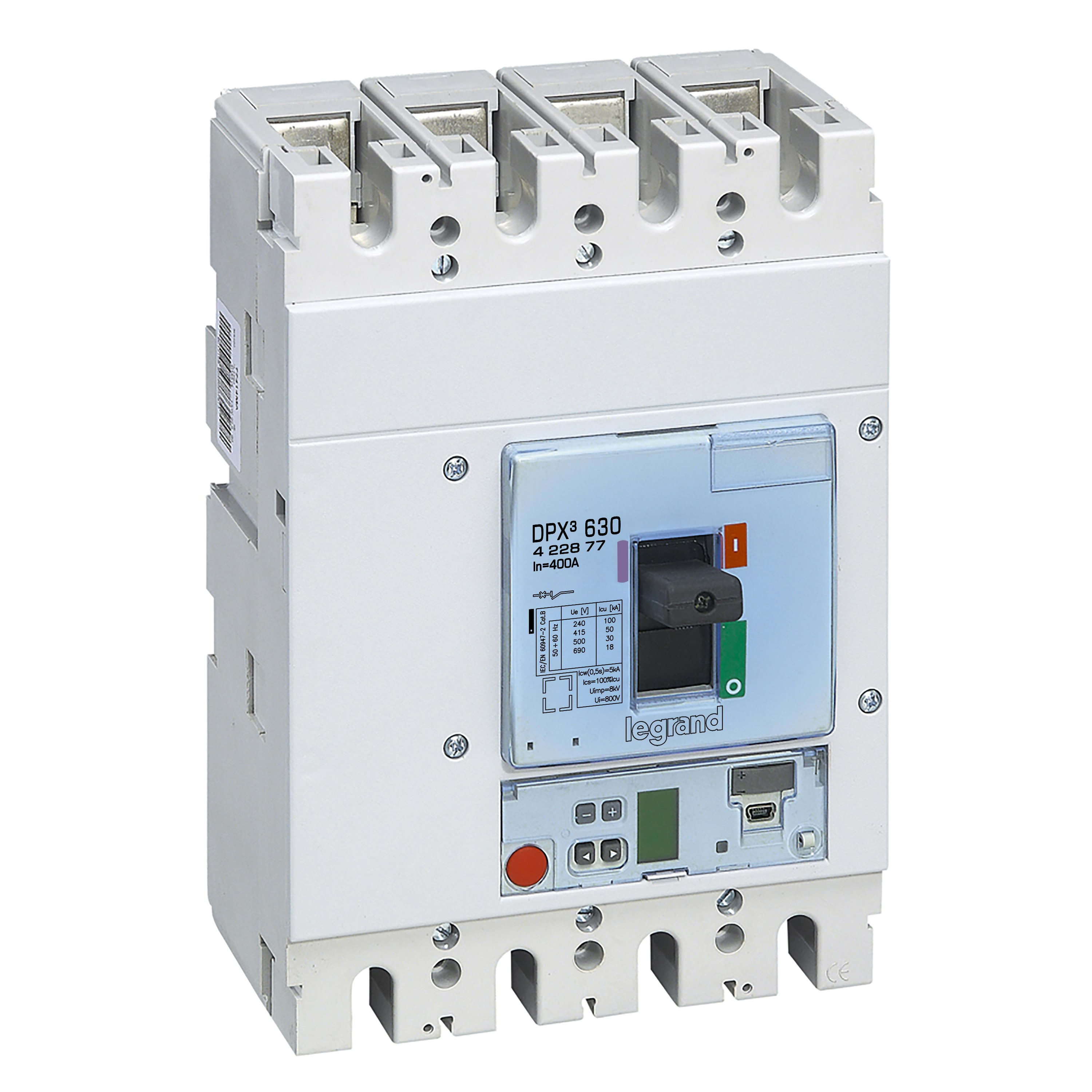 Legrand - DPX3630 disjoncteur electronique S10 avec mesure 4P 400A 50kA